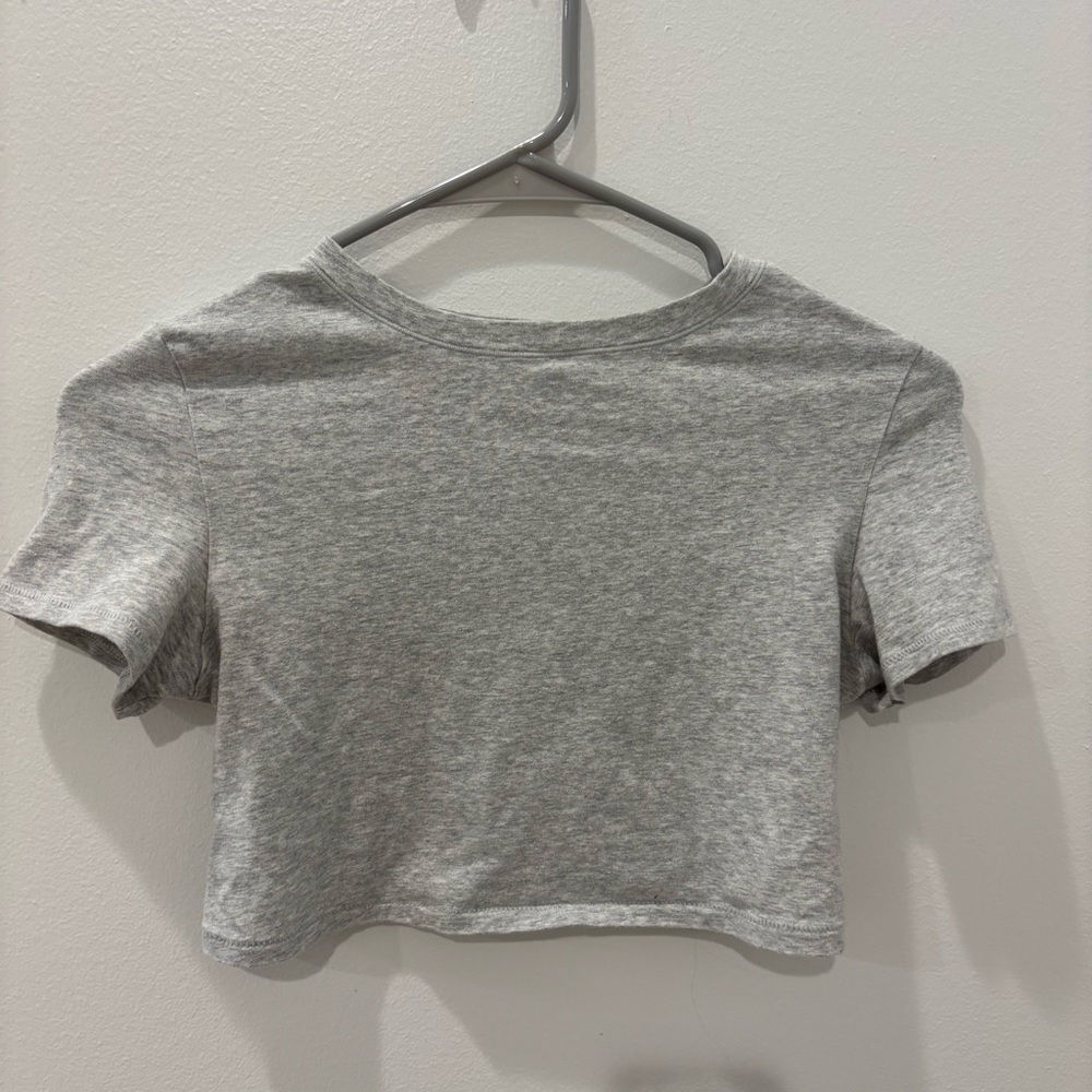 Skims Gray Crop Top
